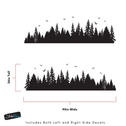 Forest Tree Mud Splash Truck Decal. #6813