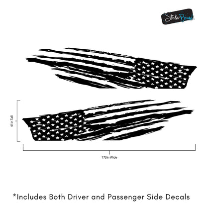USA Flag Truck Decal Sticker. #6845