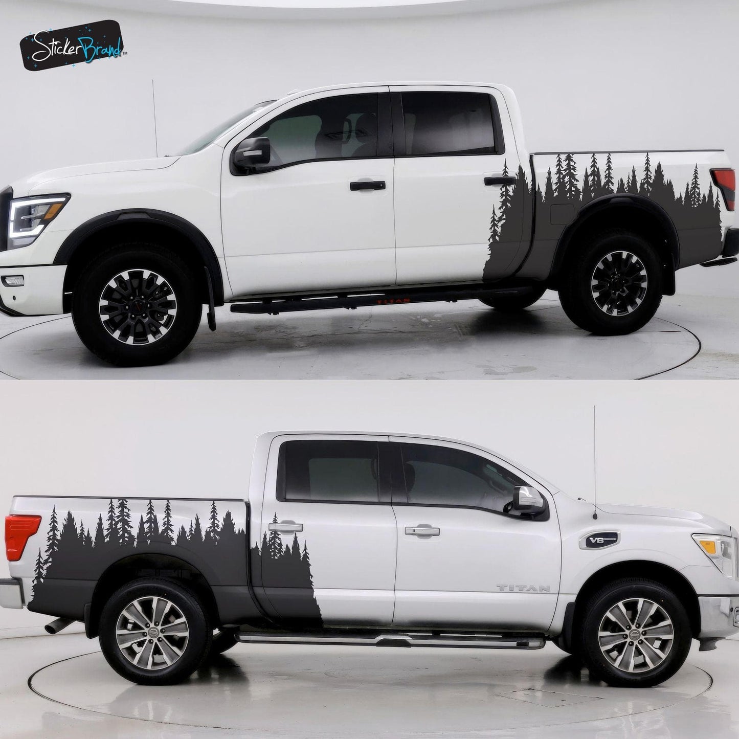 Forest Overland Sticker. Adventure Off Road Decal Sticker for Trucks. #6959