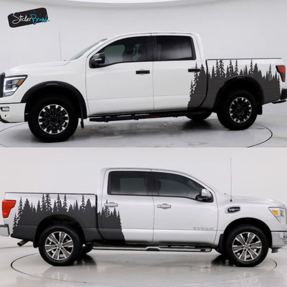 Forest Overland Sticker. Adventure Off Road Decal Sticker for Trucks. #6959