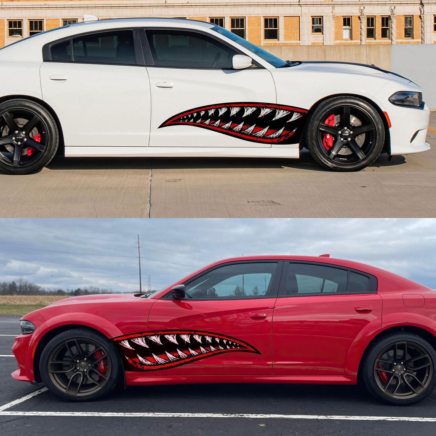 Flying Tiger Shark Military Bomber Design Decal. Jaws Decal. #6992