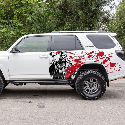 Grim Reaper Blood Splatter Car Decal. #7082