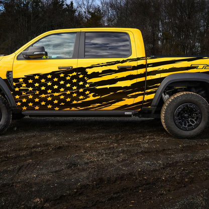 USA Flag Truck Decal Sticker. #6845