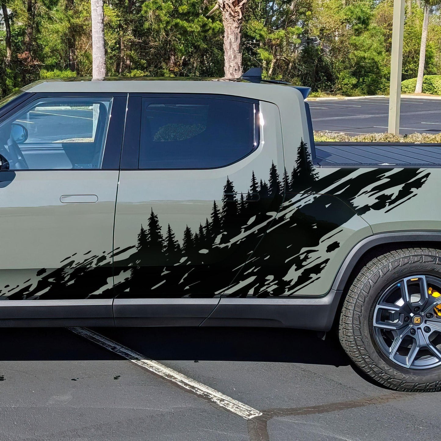 Overland Forest Tree Mud Splash Truck Decal. #6849