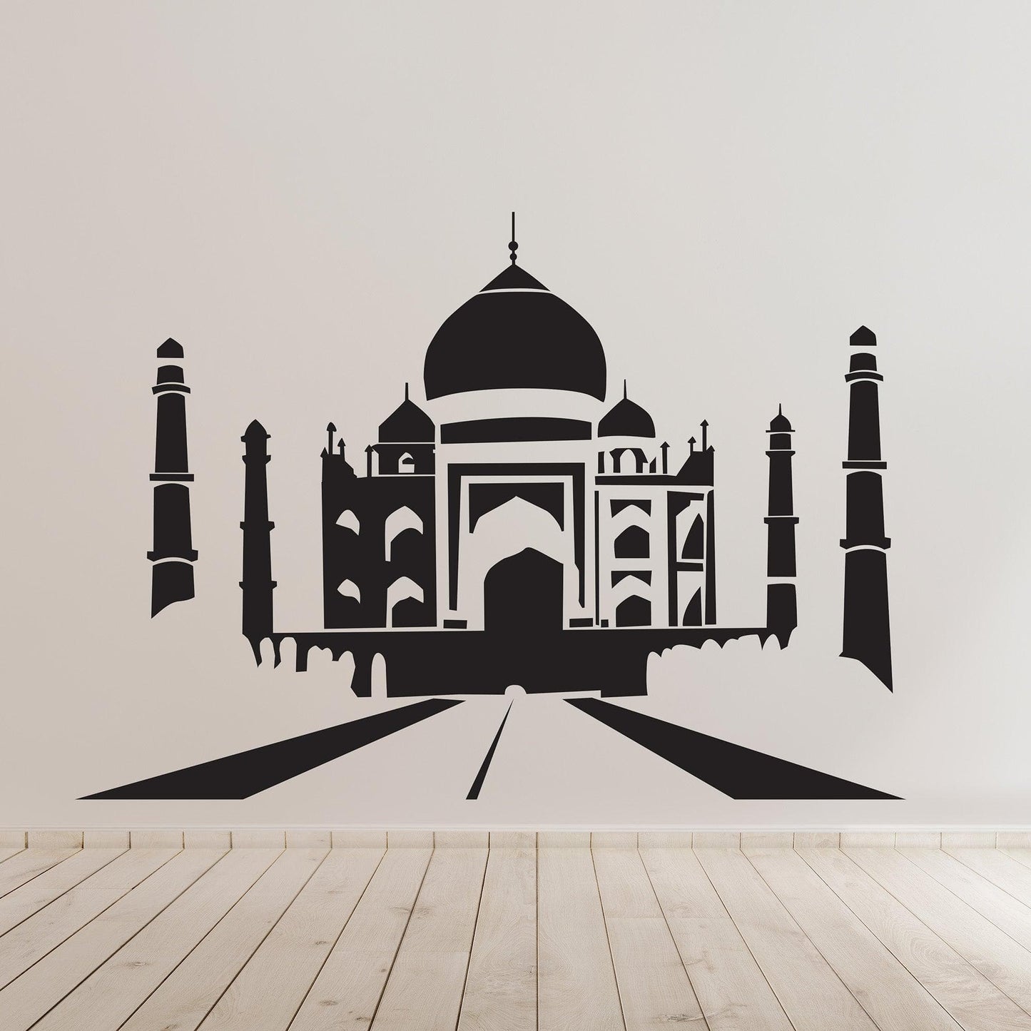 Taj Mahal Silhouette Vinyl Wall Art Decal Sticker. #158