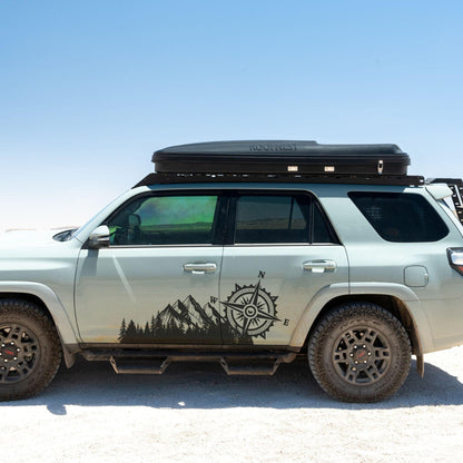 Mountain with Compass Truck Graphic Decal Sticker. Off-Road Overlander. #6909