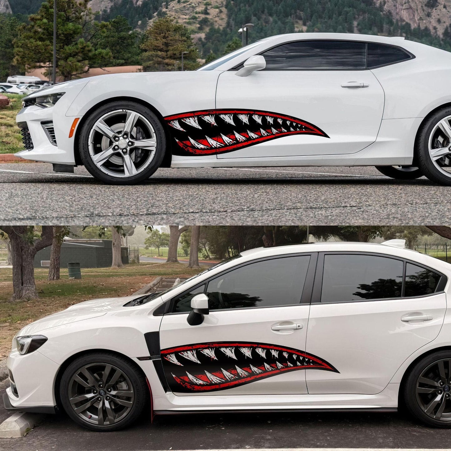 Flying Tiger Shark Military Bomber Design Decal. Jaws Decal. #6992