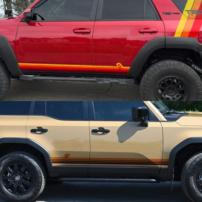 Surf Wave Truck / Car Decal. Overland Stripes Decal Sticker. Universal Fit for most Vehicles. #7051