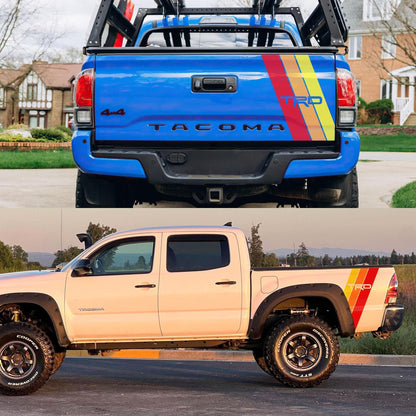 Yellow, Orange, Red TRD Stripes Toyota Truck Decal. #6968