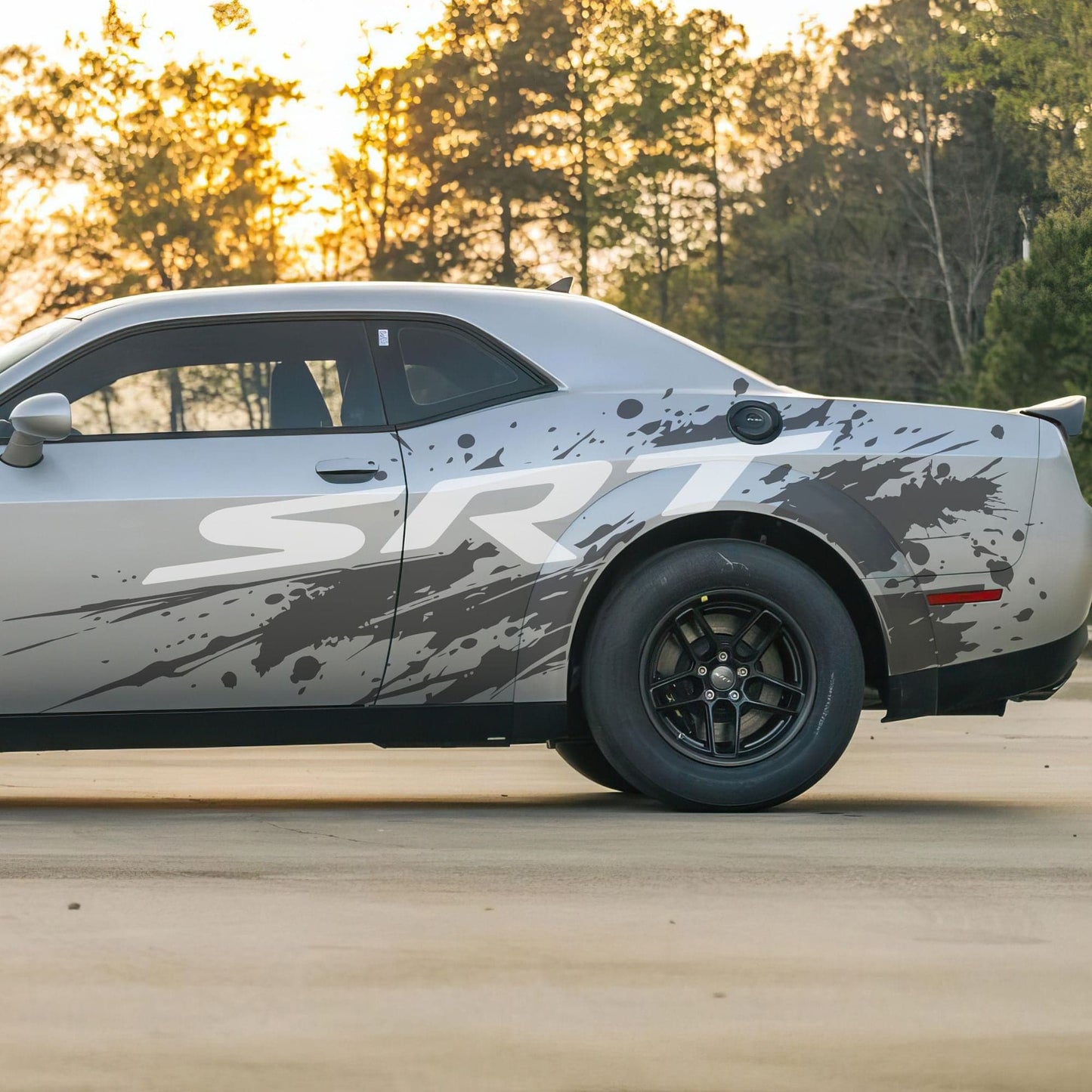 SRT Splatter Car Decal. For Challenger, Charger, Durango. Mopar. #7086
