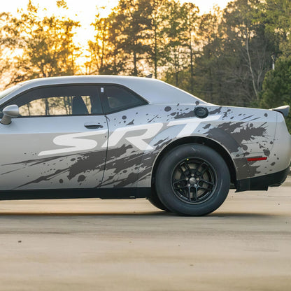 SRT Splatter Car Decal. For Challenger, Charger, Durango. Mopar. #7086