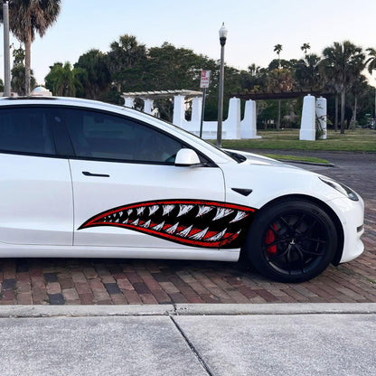 Flying Tiger Shark Military Bomber Design Decal. Jaws Decal. #6992