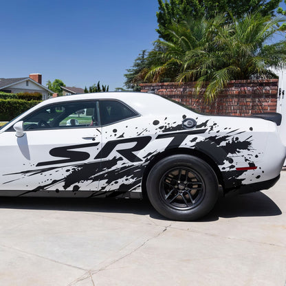 SRT Splatter Car Decal. For Challenger, Charger, Durango. Mopar. #7086