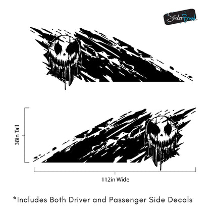 Evil Smiling Face Mud Splash Truck Decal Sticker. #6938