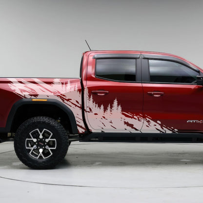 Overland Forest Tree Mud Splash Truck Decal. #6849