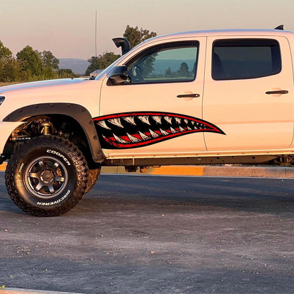 Flying Tiger Shark Military Bomber Design Decal. Jaws Decal. #6992