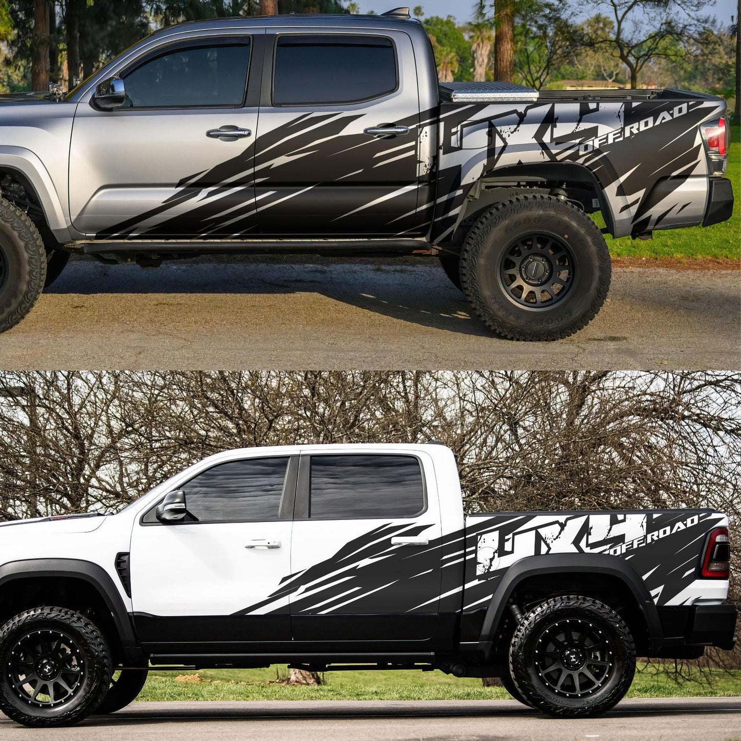 4x4 Off Road Truck Graphic Decal. Mud Splash Sticker. #6972