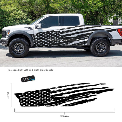 USA Flag Truck Decal Sticker. #6845