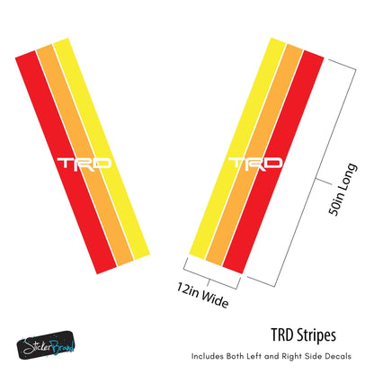 Yellow, Orange, Red TRD Stripes Toyota Truck Decal. #6968
