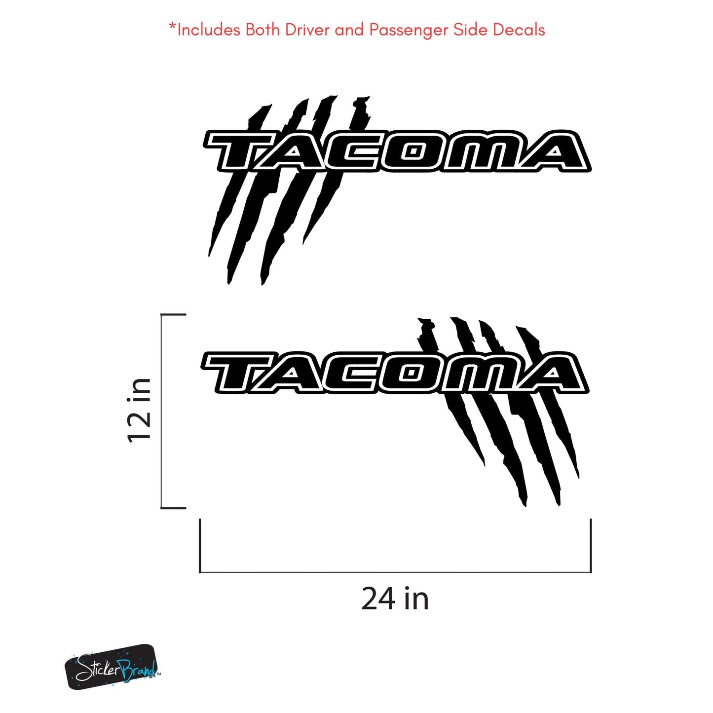 Toyota Tacoma Raptor Claw Decal Sticker. Set of 2. #7111