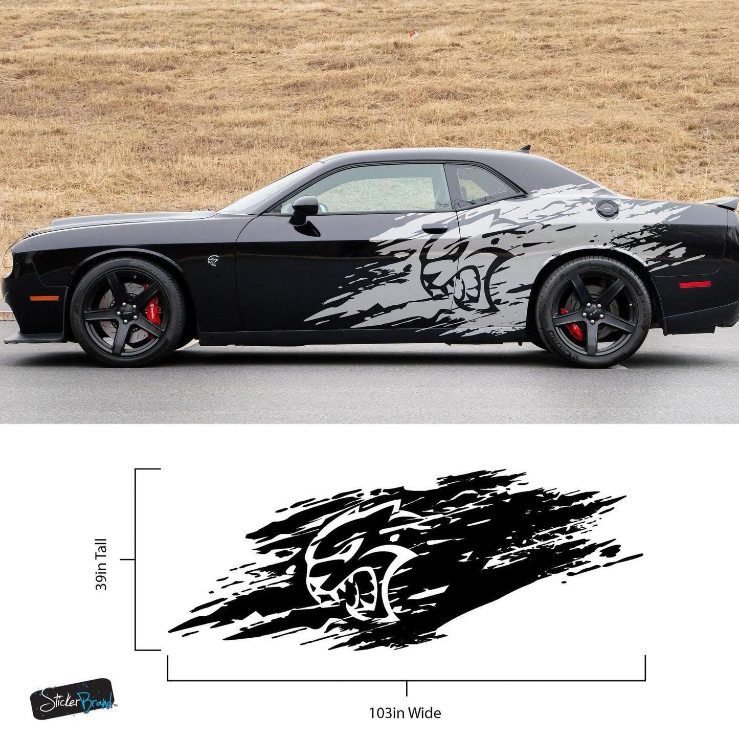 Hellcat Decal Sticker for Challenger, Charger, Durango SRT. #7003