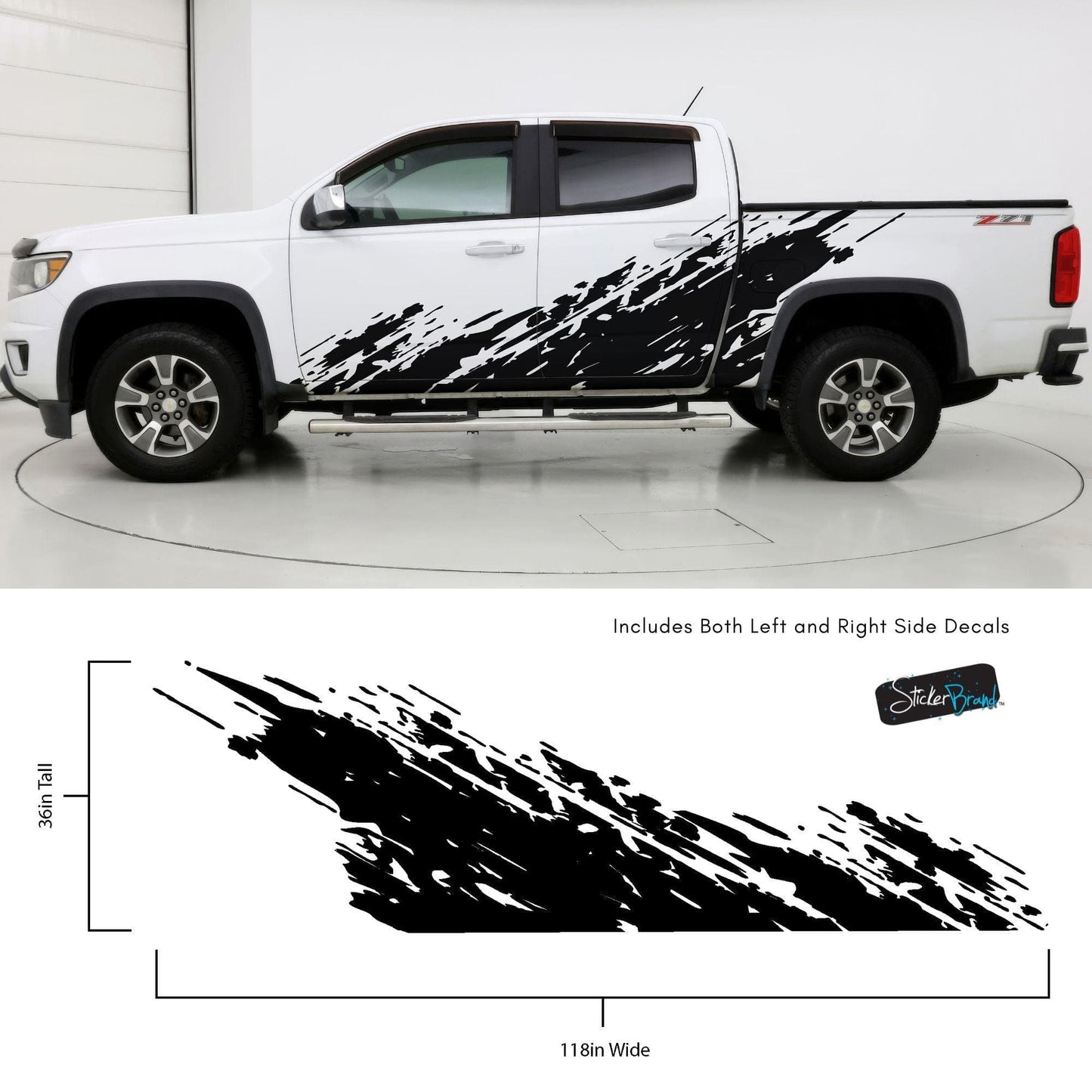 Chevy Colorado Truck Mud Splash Graphic Sticker. #6897