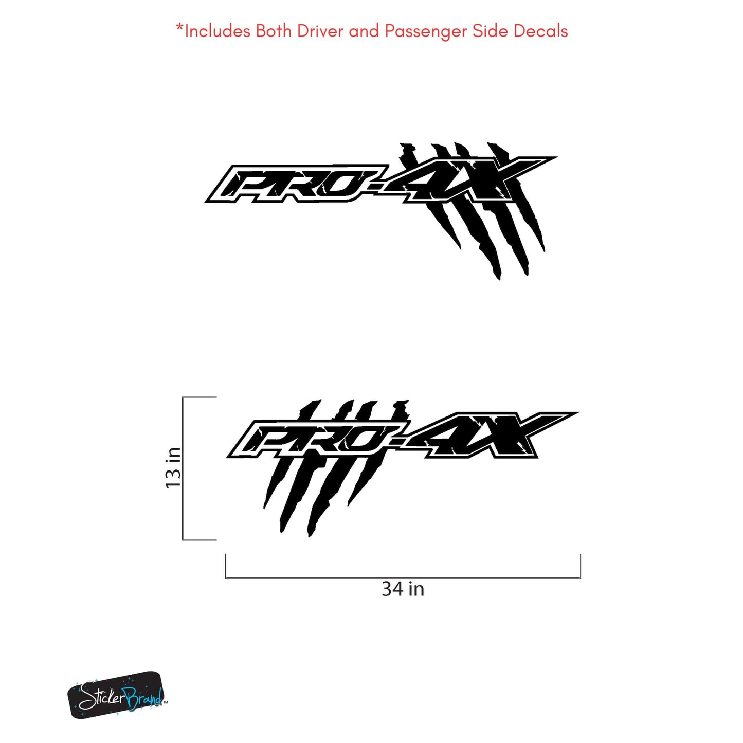Frontier / Titan Pro-4x Raptor Claw Marks Decal Sticker. Set of 2. #7103