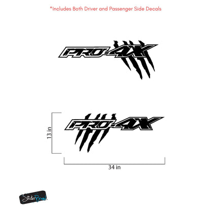 Frontier / Titan Pro-4x Raptor Claw Marks Decal Sticker. Set of 2. #7103