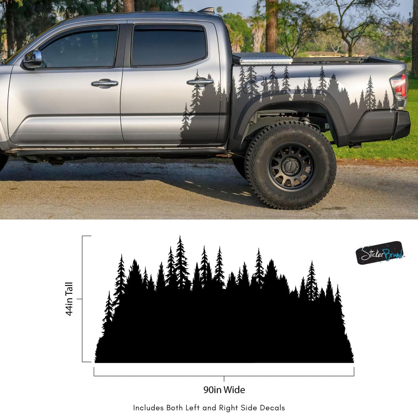 Forest Overland Sticker. Adventure Off Road Decal Sticker for Trucks. #6959