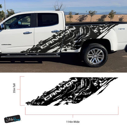 GMC Canyon Truck Mud Splash Vinyl Car Graphic Sticker. Set of 2. #7050