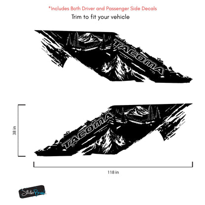 Tacoma Truck Decal Graphic Sticker. Mountain Off-Road Outlander. #7112