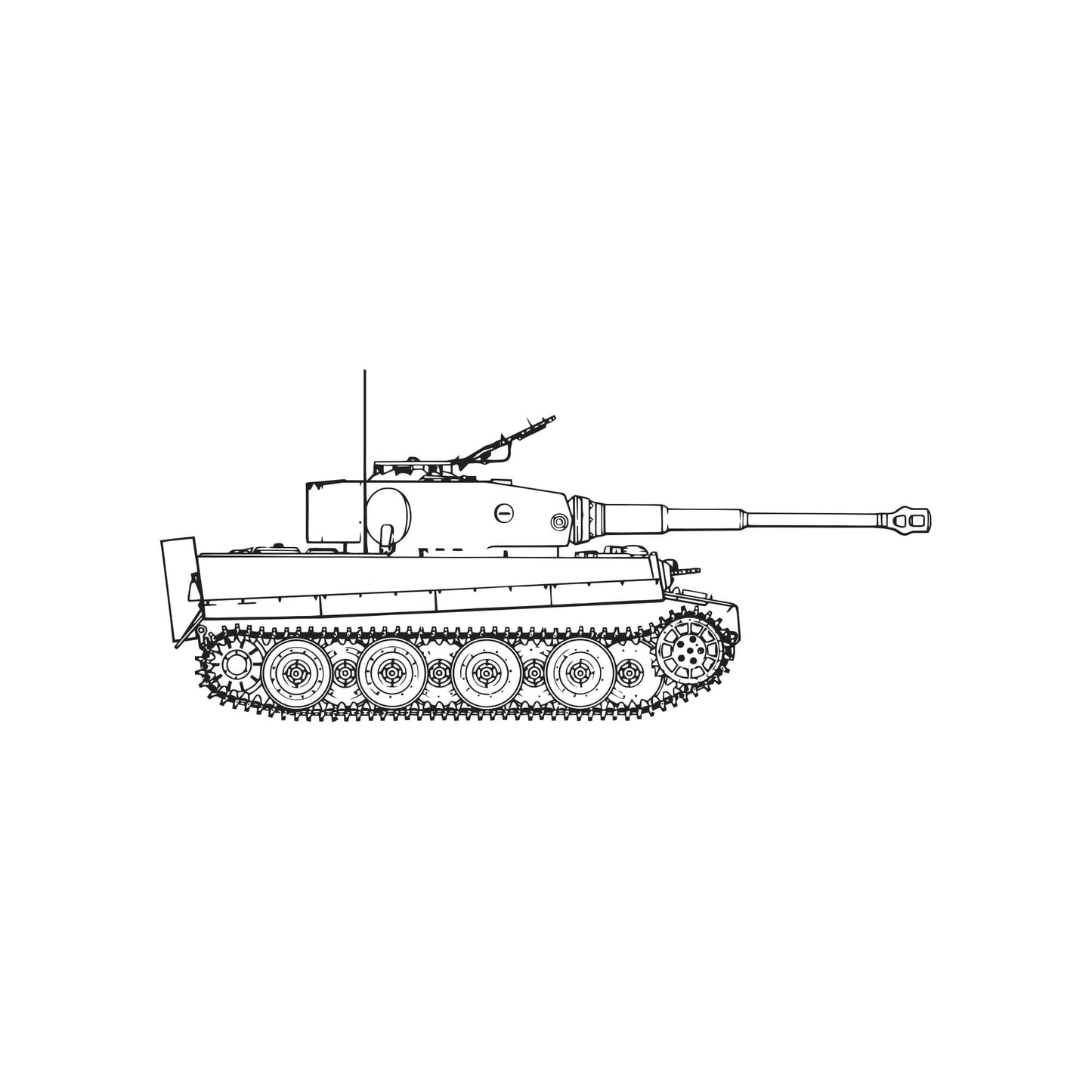 Military Tank Wall Decal Sticker. German Tiger Tank. #1537