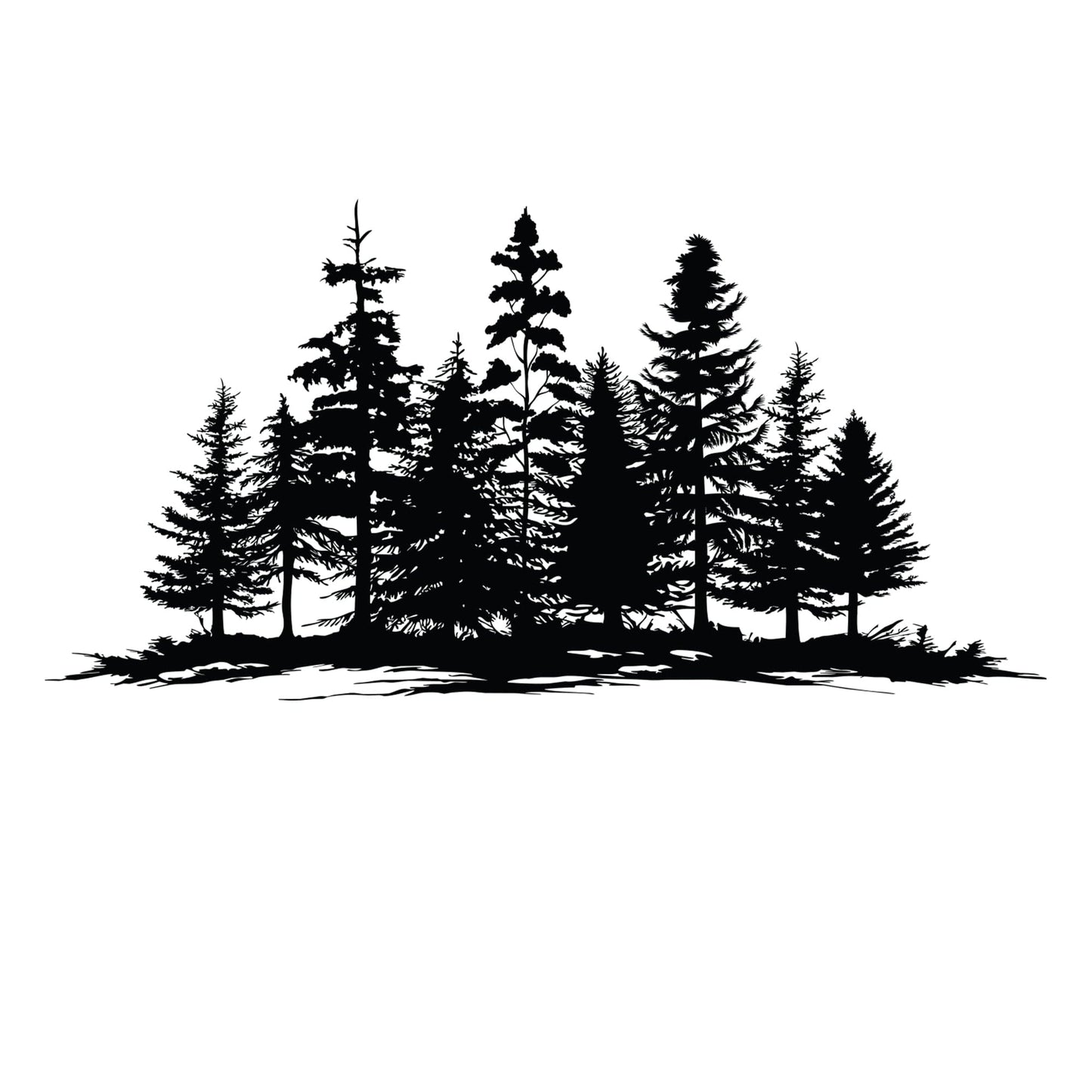 Woodland Forest Tree Wall Decal Sticker. #7083