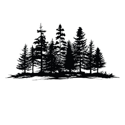 Woodland Forest Tree Wall Decal Sticker. #7083