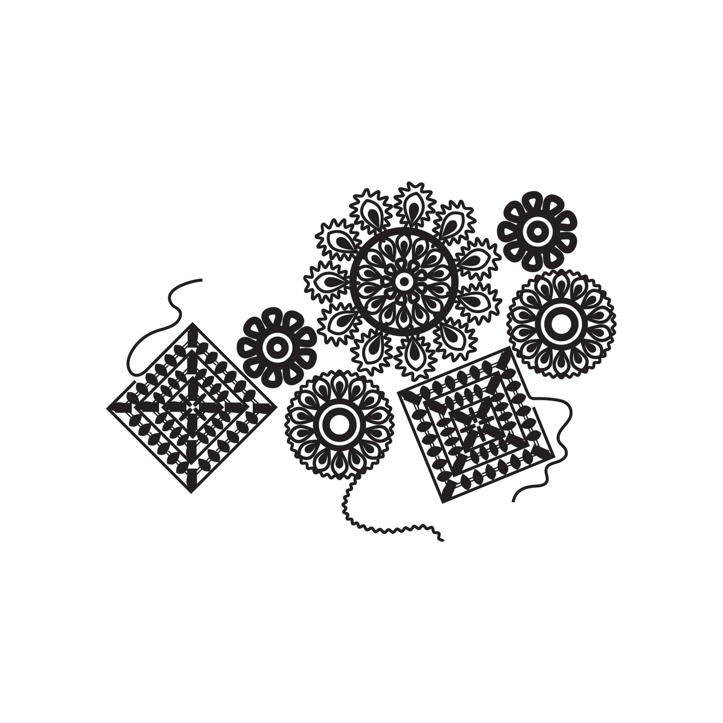 Vinyl Wall Decal Sticker Crochet #OS_DC352