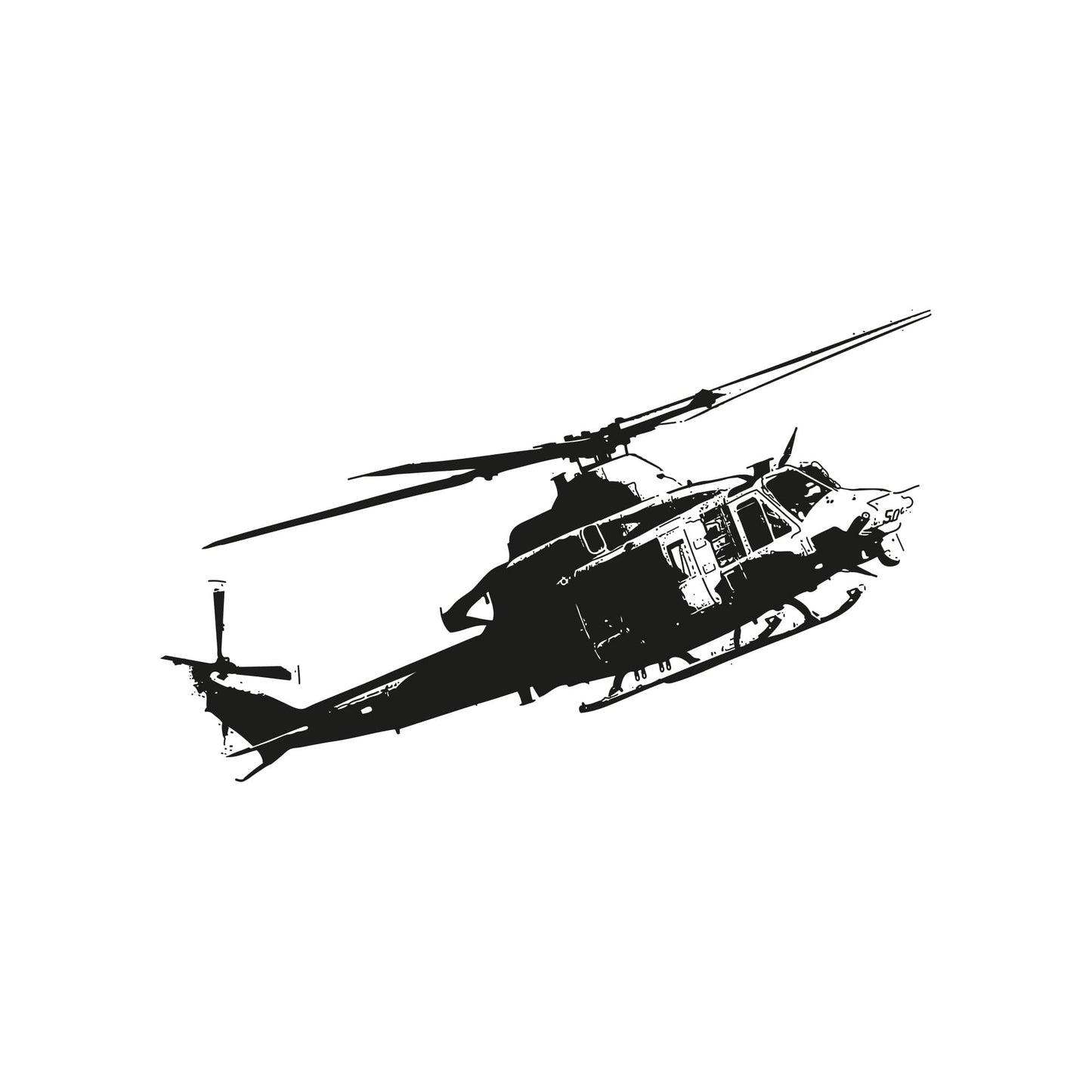 Vinyl Wall Decal Sticker Flying Helicopter #5054