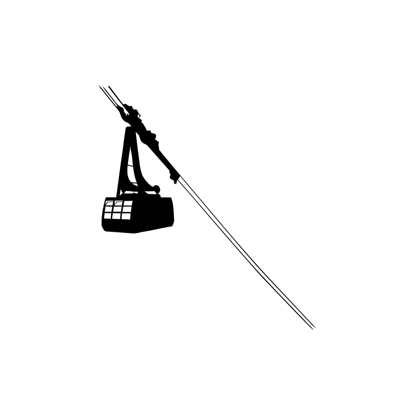 Gondola Cable Car Wall Decal Sticker. #547