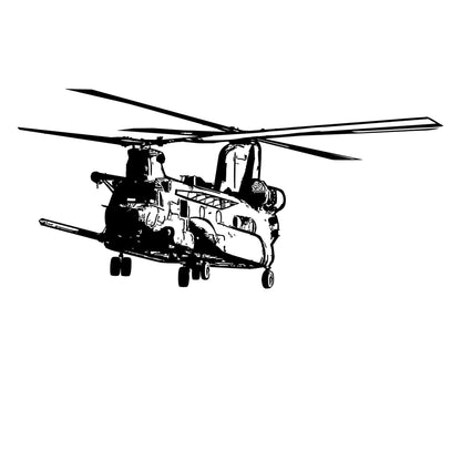 Military Chinook Helicopter MH-47G Vinyl Wall Decal Sticker. #5382