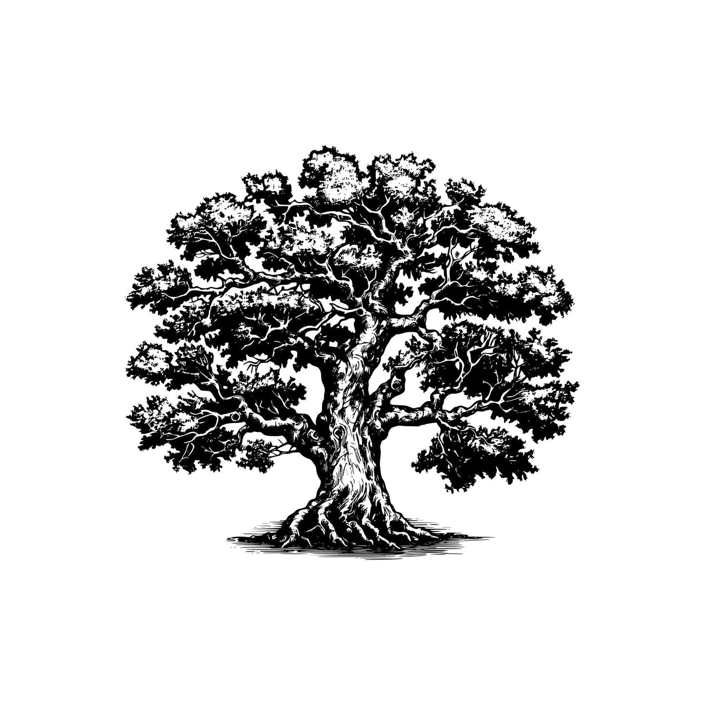 Majestic Oak Family Tree Wall Decal Sticker. #6656