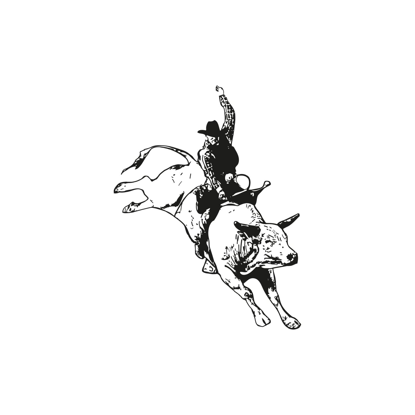 Rodeo Cowboy Bull Rider Wall Decal. #OS_AA407