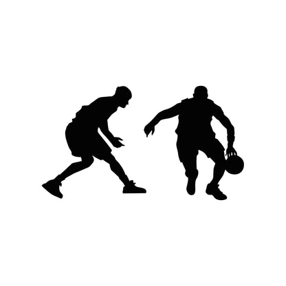 Basketball Wall Decal Sticker. Offense vs Defense Basketball Decor. #OS_AA1185