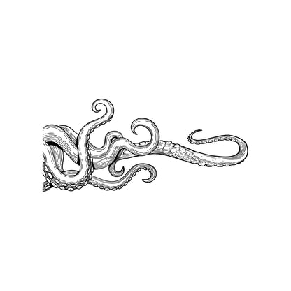 Nautical Octopus Tentacles Wall Decal Sticker. #7101