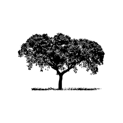 Overhanging Tree Top with Grass Vinyl Wall Decal Sticker. #386