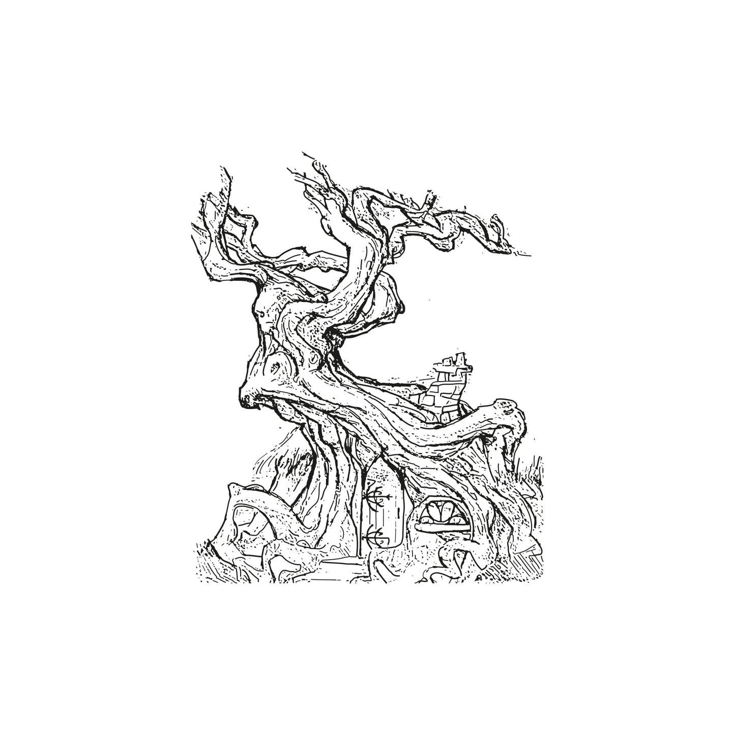 Twisted Hobbit Treehouse Vinyl Wall Decal Sticker . #OS_AA1334