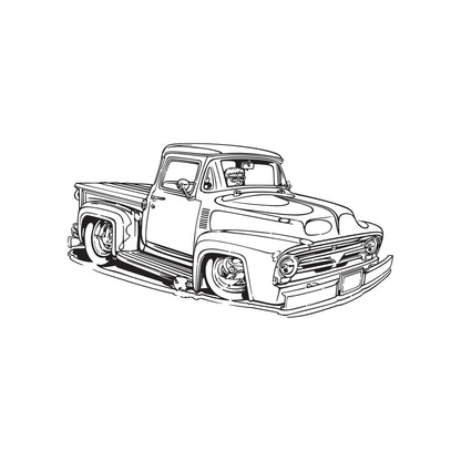 Hot Rod Truck Vinyl Wall Decal Sticker. #670