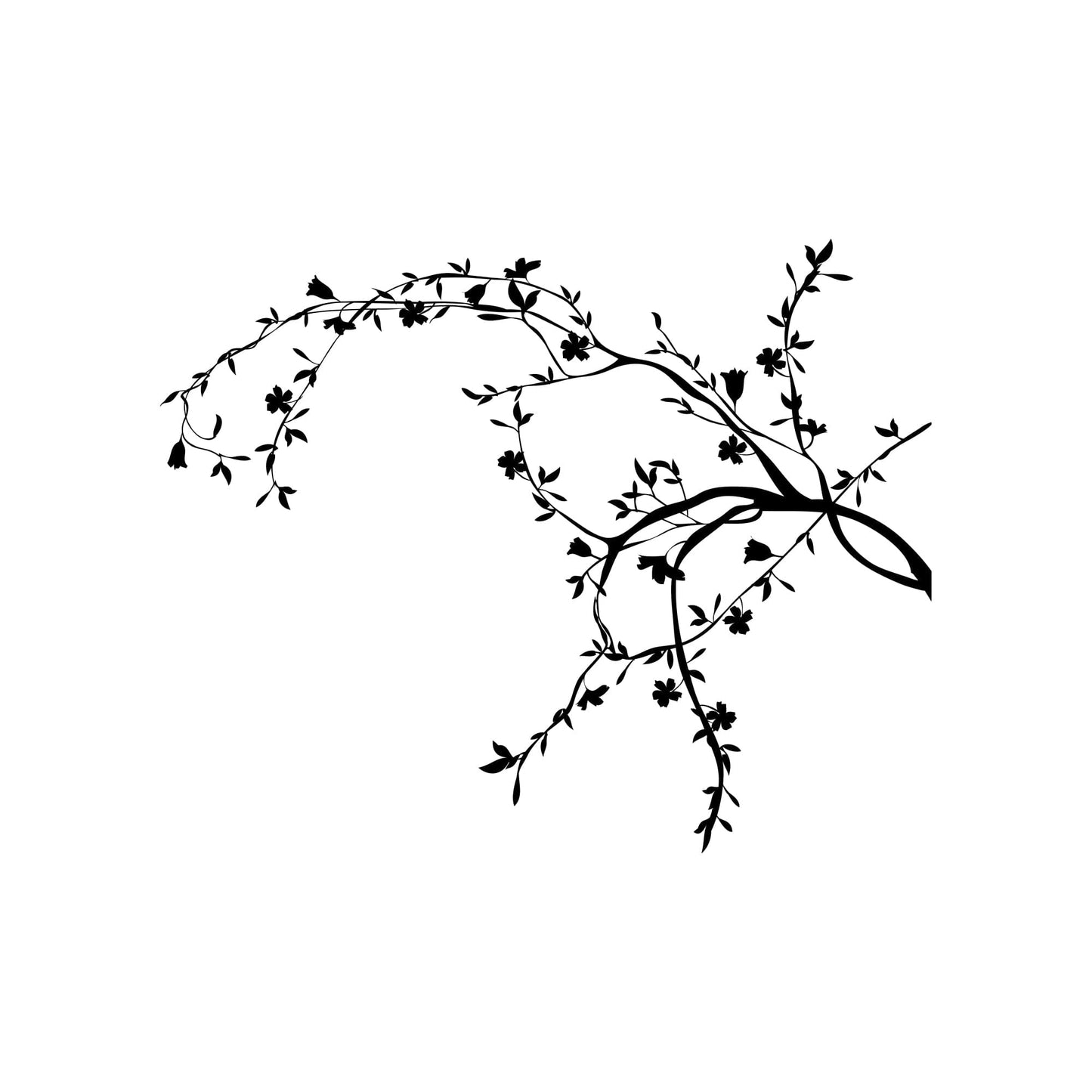 Vinyl Wall Decal Sticker Flower Leave Vines #AC158