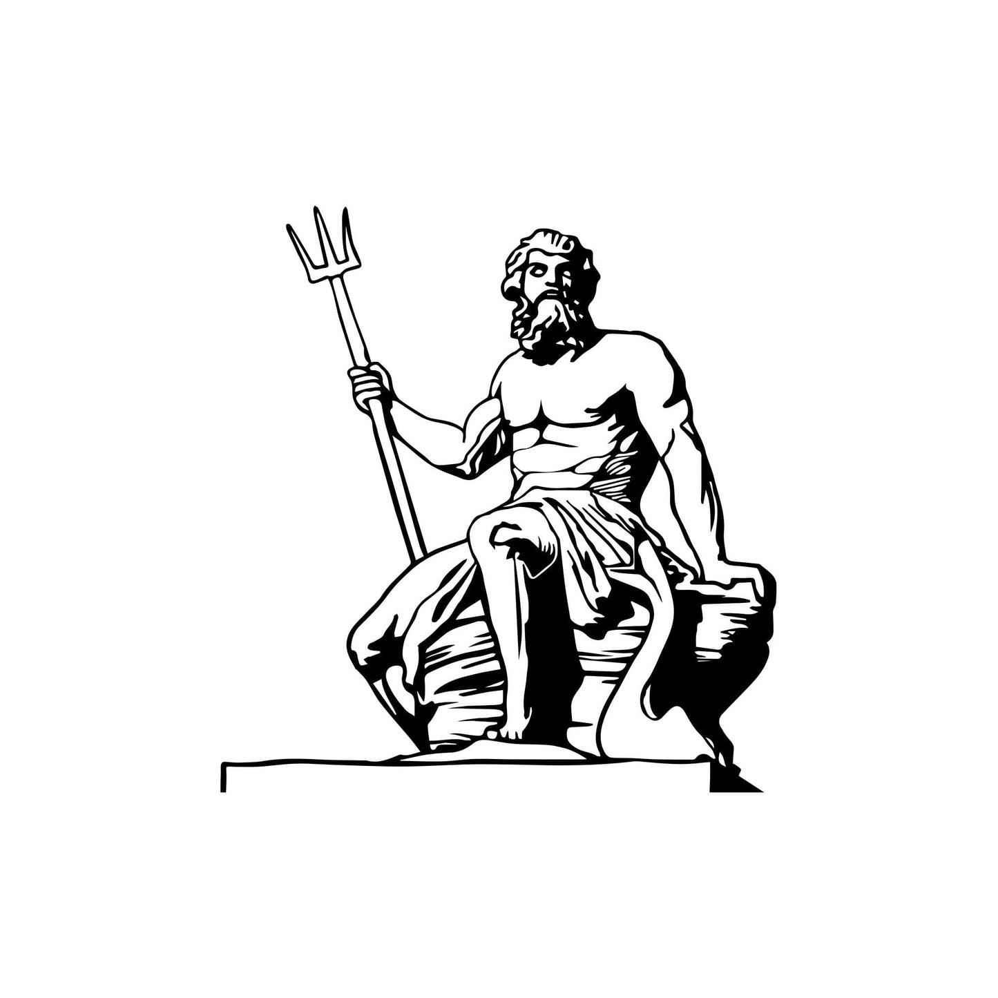 Poseidon Greek Statue Vinyl Wall Decal Sticker. #OS_MB512