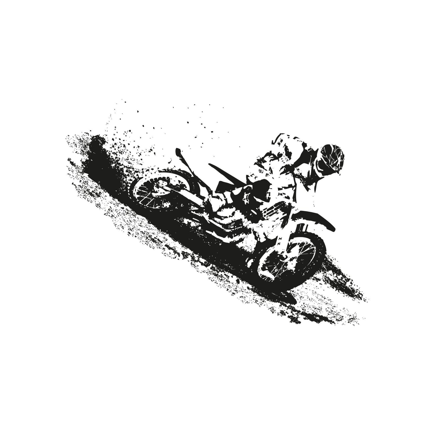 Dirt Bike Wall Decal. Motocross Rider Sticker. #OS_AA197