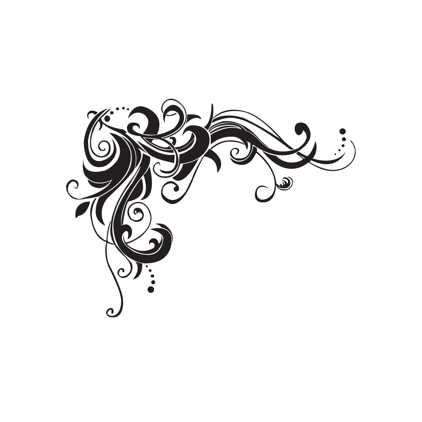 Abstract Swirl Vine Wall Decal. #1281