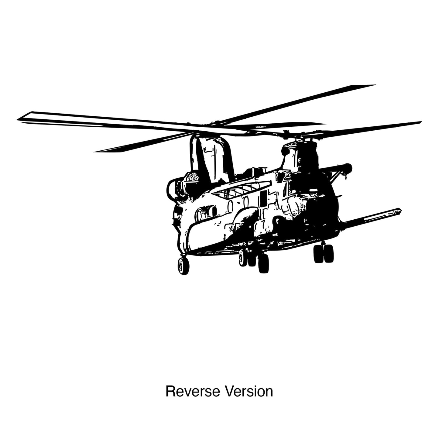 Military Chinook Helicopter MH-47G Vinyl Wall Decal Sticker. #5382